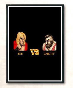 Ken Vs Zangief Modern Poster Print