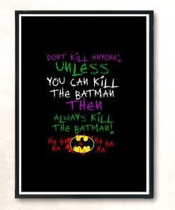 Kill The Batman Modern Poster Print