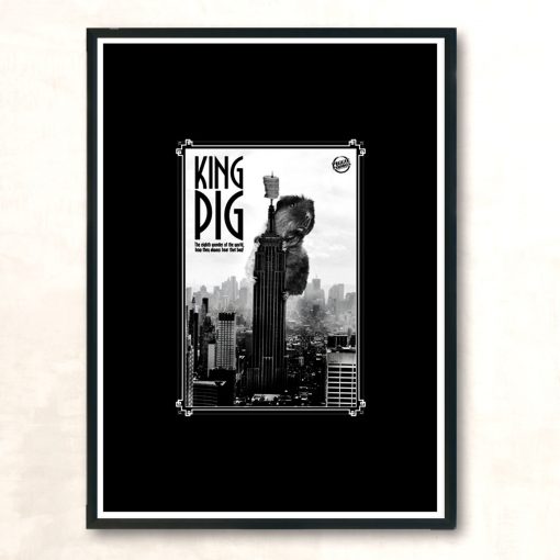 King Pig Modern Poster Print