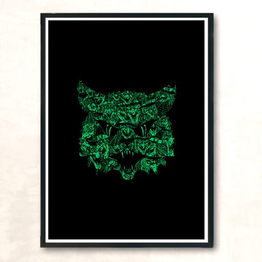 Kitty Witches Modern Poster Print