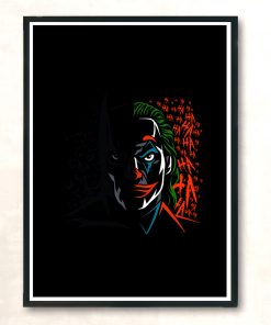 Knight Vs Clown Modern Poster Print