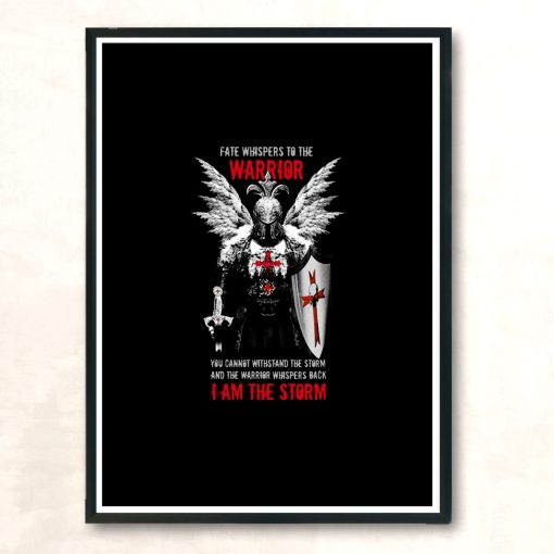 Knights Templar Warrior Modern Poster Print