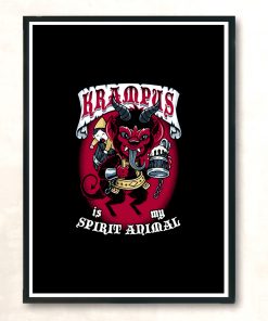 Krampus Is My Spirit Animal Creepy Cute Goth Holidays Modern Poster Print