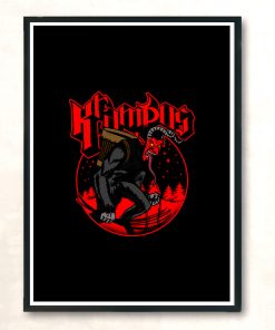 Krampus Metal Modern Poster Print