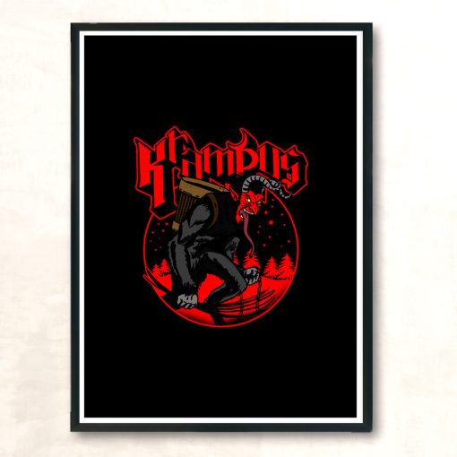 Krampus Metal Modern Poster Print