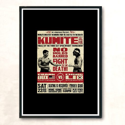 Kumite Fight Movie Poster Modern Poster Print