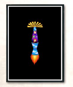 Lava Lamp Space Rocket Modern Poster Print