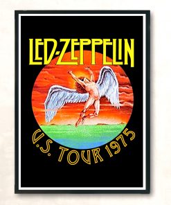 Led Zeppelin Us Tour 1975 Vintage Wall Poster