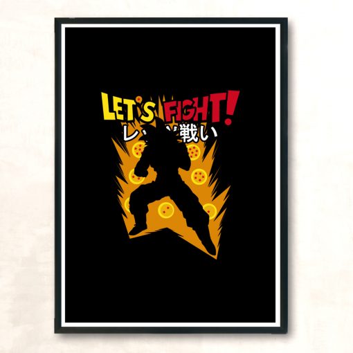 Lets Fight Modern Poster Print