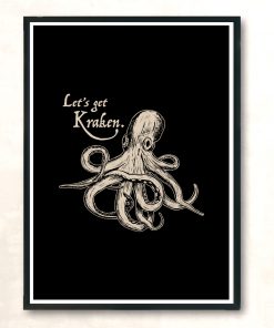 Lets Get Kraken Modern Poster Print