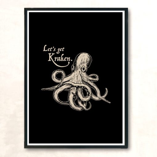 Lets Get Kraken Modern Poster Print