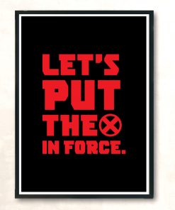 Lets Put The X In Force Red Like Santa Modern Poster Print