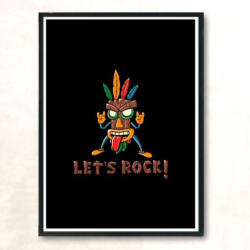 Lets Rock Modern Poster Print