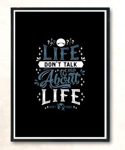 Life Hitchhikers Quote Typography Sci Fi Dont Panic Modern Poster Print