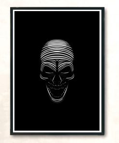 Line Skull Modern Poster Print