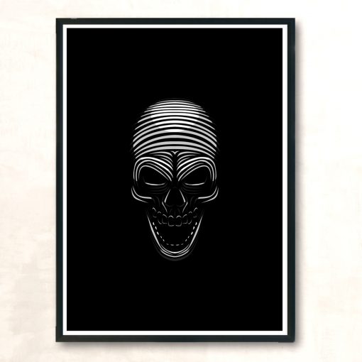 Line Skull Modern Poster Print