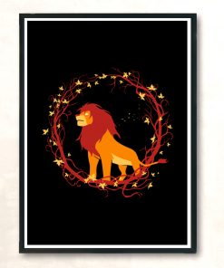 Lion Circle Modern Poster Print