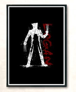 Logan 23 White Modern Poster Print