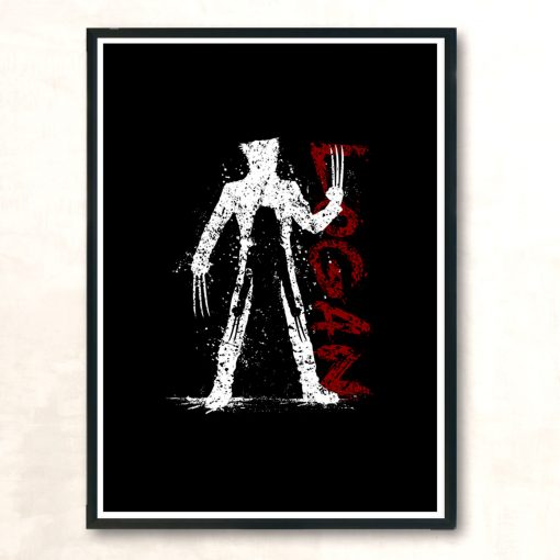 Logan 23 White Modern Poster Print