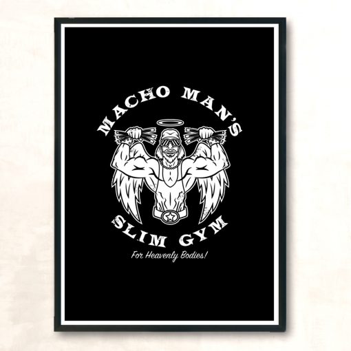 Macho Mans Slim Gym Modern Poster Print