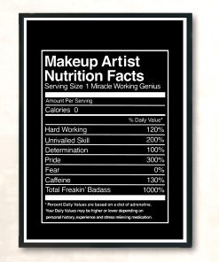 Makeup Artist Nutrition Facts Tb Huge Wall Poster