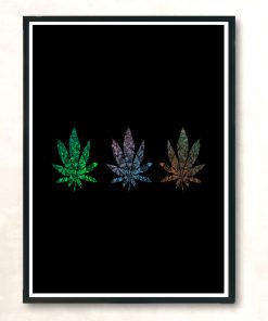 Mandala Cannabis Leaf Pattern Modern Poster Print