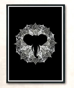 Mandala Circle African Elephant Modern Poster Print