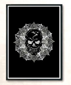 Mandala Circle Human Skull Modern Poster Print