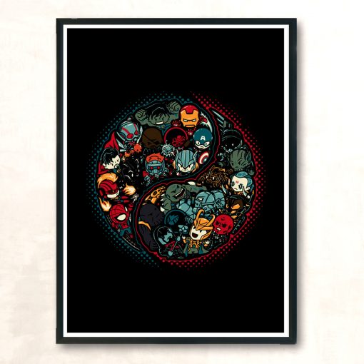 Marvelous Yin Yang Modern Poster Print