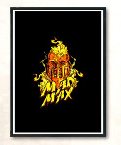 Maxs Burning Head Modern Poster Print