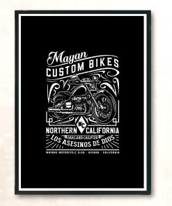 Mayan Custom Bikes Modern Poster Print