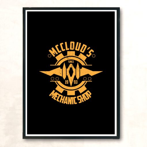 Mcclouds Mechanic Shop Modern Poster Print