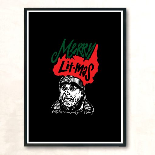 Merry Home Litmas Alone Modern Poster Print