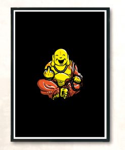 Middle Finger Buddha Modern Poster Print