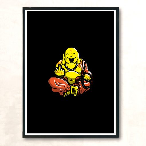 Middle Finger Buddha Modern Poster Print