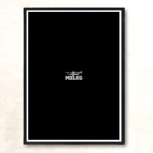 Miles Davis Trumpet Logo Modern Poster Print