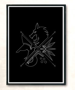 Minimalist Witcher Modern Poster Print