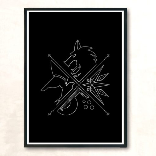 Minimalist Witcher Modern Poster Print