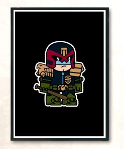 Mitesized Dredd Modern Poster Print