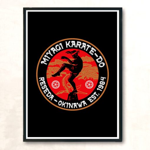 Miyagi Karate Do Crane Kick Modern Poster Print