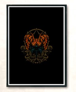 Monster Horned Modern Poster Print