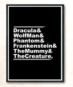 Monster List Modern Poster Print