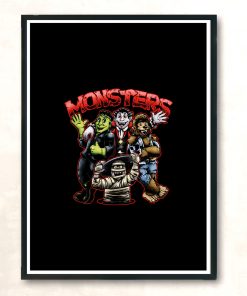 Monsters Modern Poster Print