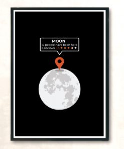 Moon Location Modern Poster Print