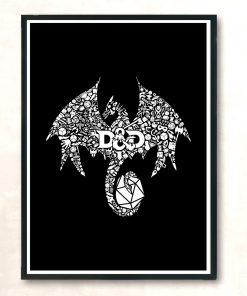 Mosaic Dragon Modern Poster Print