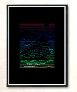 Mountains Lines Landscape Modern Poster Print