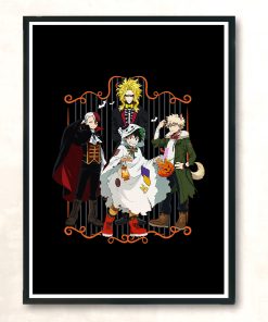 My Hero Academia Halloween Vintage Wall Poster