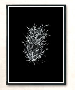 Mystic Feather White Modern Poster Print