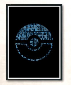 Mystic Pokeball Team Modern Poster Print