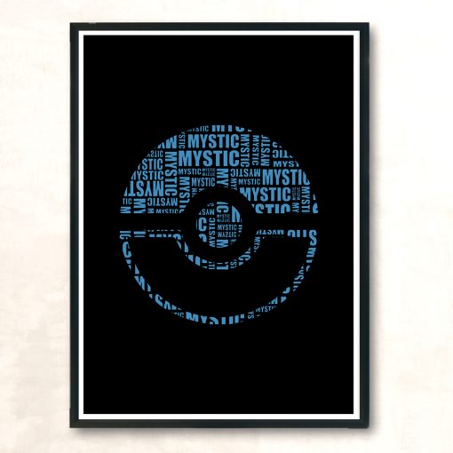 Mystic Pokeball Team Modern Poster Print